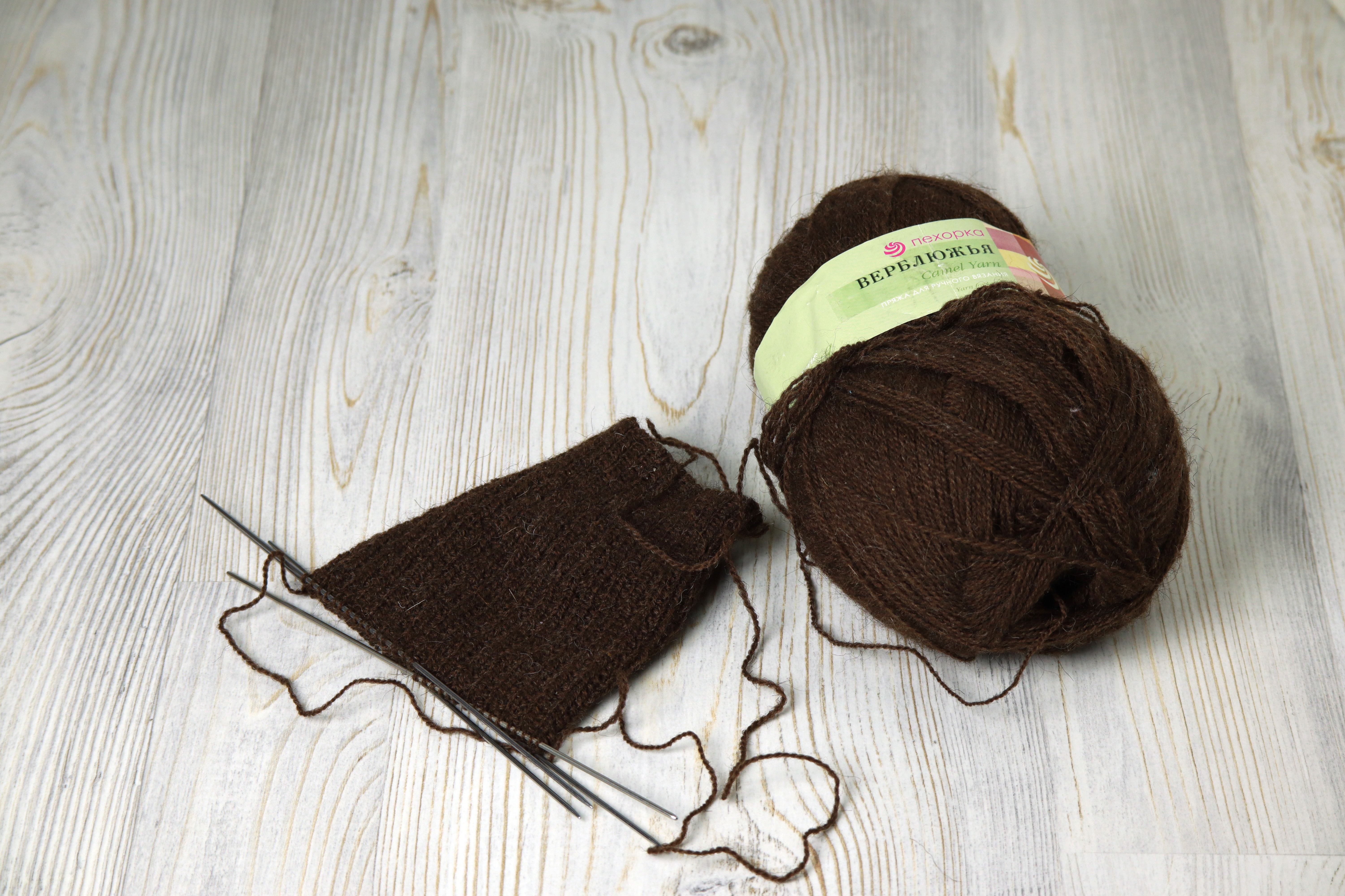 Фото пряжи и спиц